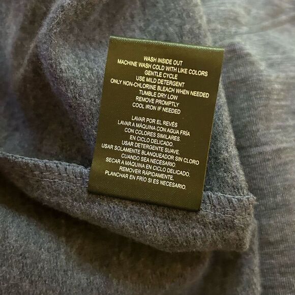 Navy Heathered Active Ware T-Shirt Dress S - Picture 7 of 7
